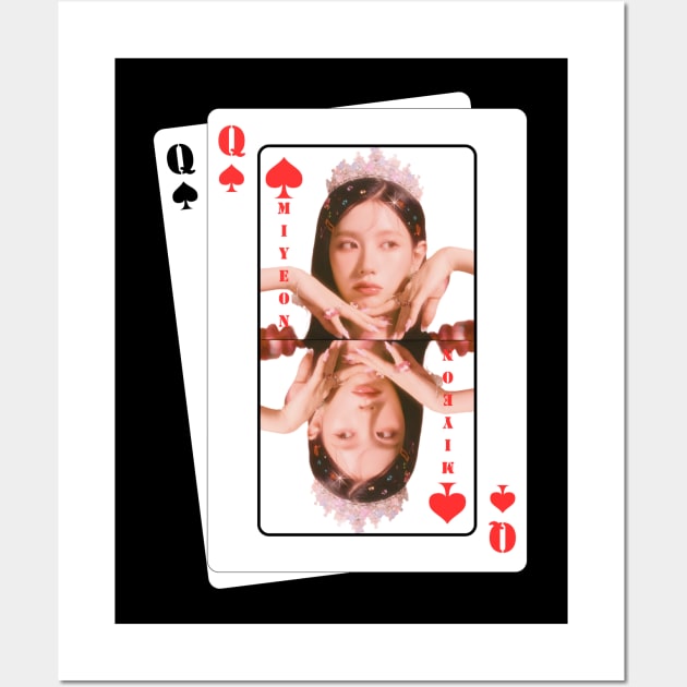 Playing Card Miyeon Queencard (G)I-dle Wall Art by wennstore